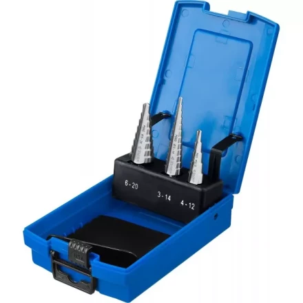 Набор ЗУБР ступенчатых сверл по сталям и цвет. мет. ст. Р6М5, d=3-14мм, 12ступ. d=4-12мм 5 ступ., d=6-20мм 14ступ. 29670-3-20-H3_z01 купить в Ханты-Мансийске