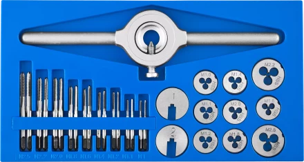 Набор метчиков и плашек малых размеров 31 предмет серия ПРОФЕССИОНАЛ купить в Ханты-Мансийске