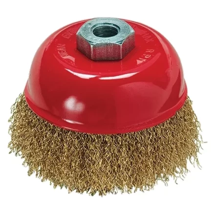 Щетка для УШМ, 125 мм, М14, "чашка", латунированная витая проволока  MATRIX 74606 купить в Ханты-Мансийске