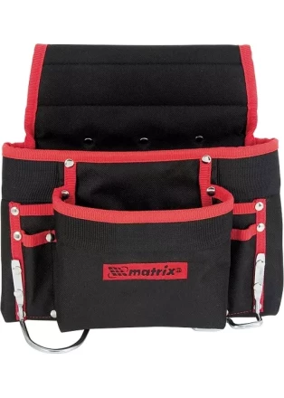 Подсумок поясной 8 карманов, держатель для молотка, для клещей MATRIX 90242 купить в Ханты-Мансийске