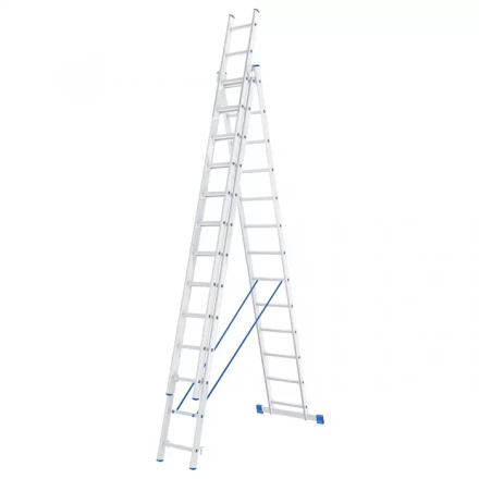 Лестница алюминиевая 3х13 ступеней трехсекционная СИБРТЕХ 97823 купить в Ханты-Мансийске