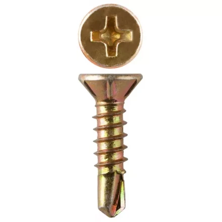 Саморезы ЗУБР со сверлом для оконного профиля, жёлтопассивированные, 3.9x13мм, 22шт 4-300236-39-013 купить в Ханты-Мансийске