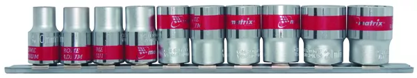 Набор универсальных торцевых головок 1/2", Spline, CrV, 10шт., 10-22мм Matrix 13597 купить в Ханты-Мансийске