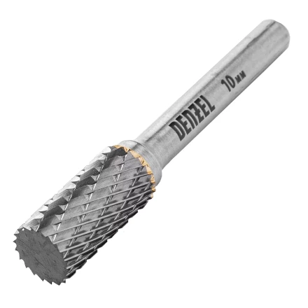 Борфреза по металлу твердосплавная, цилиндрическая, тип-А, 10 мм// Denzel 72001 купить в Ханты-Мансийске