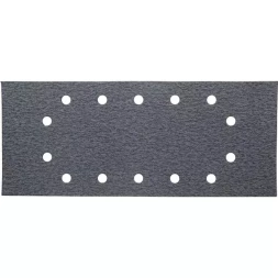 Лист шлиф. универсал. URAGAN с покрытием стеарата цинка, 14 отверстий по кругу, для ПШМ, P80, 115х280мм, 50шт 907-23104-080-50
