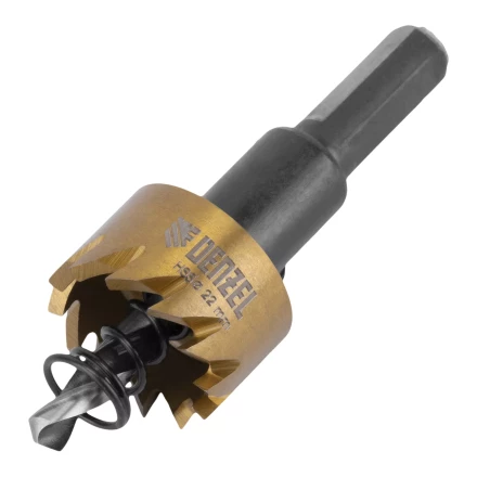 Коронка по металлу HSS, 22 мм, нитридтитановое покрытие Denzel 724103 купить в Ханты-Мансийске