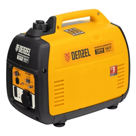 Генератор инверторный Denzel GT-1200iS, 1.2 кВт, 230 В, бак 2.4 л, закрытый корпус, ручной старт купить в Ханты-Мансийске