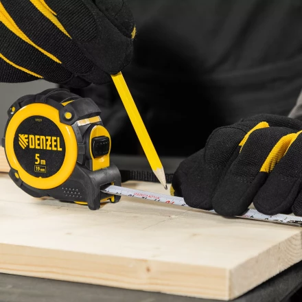Рулетка Denzel 5м х 19мм, автоматич. фиксац., нейлон. покрытие, магнит. зацеп, двухстор. разметка, 31521 купить в Ханты-Мансийске