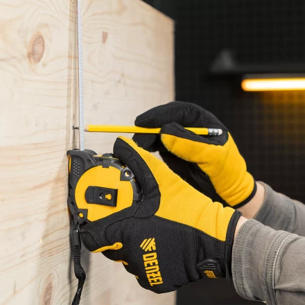 Рулетка Denzel 5м х 19мм, автоматич. фиксац., нейлон. покрытие, магнит. зацеп, двухстор. разметка, 31521 купить в Ханты-Мансийске