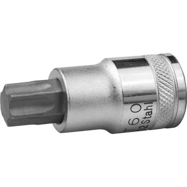 Торцовая бита-головка KRAFTOOL "INDUSTRIE QUALITAT", материал S2, TORX, сатинированная, 1/2", Т60 27905-60_z01 купить в Ханты-Мансийске