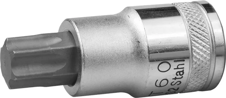 Торцовая бита-головка KRAFTOOL "INDUSTRIE QUALITAT", материал S2, TORX, сатинированная, 1/2", Т60 27905-60_z01 купить в Ханты-Мансийске