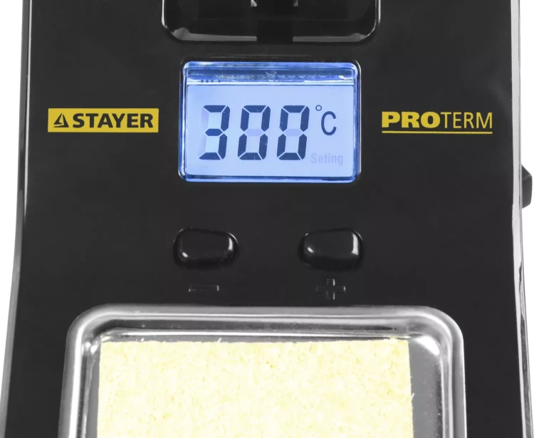 Паяльная станция STAYER "PROFI" цифровая с ЖК дисплеем, диапазон 160-520°C, шаг 10°C, 48Вт 55370 купить в Ханты-Мансийске