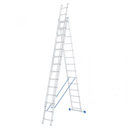 Лестница алюминиевая 3х14 ступеней трехсекционная СИБРТЕХ 97824 купить в Ханты-Мансийске