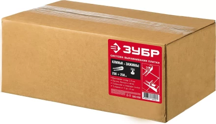 ЗУБР СВП, комплект: 1,7 мм, клин + зажим 250 + 250 шт, система выравнивания плитки (3385-H250) купить в Ханты-Мансийске
