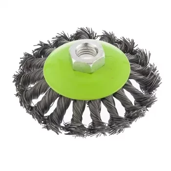 Щетка для УШМ 100 мм М14 "тарелка" крученая металлическая проволока СИБРТЕХ 746097 купить в Ханты-Мансийске