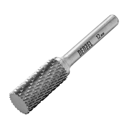 Борфреза по металлу твердосплавная, цилиндрическая, тип-А, 12 мм// Denzel 72003 купить в Ханты-Мансийске