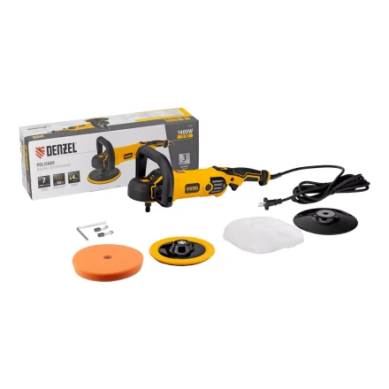 Машина полировальная Denzel CP-180, 1400 Вт, 180 мм, 0-3000 об/мин 27701 купить в Ханты-Мансийске