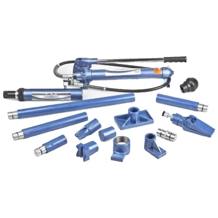 Растяжка гидравлическая 10 т 16 предметов 7 сменных насадок в пластиковом кейсе на колесах Stels артикул 51356 купить в Ханты-Мансийске