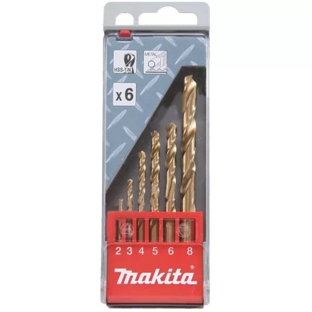 Набор сверл по металлу HSS-Tin Makita, D-43555, 6 шт купить в Ханты-Мансийске