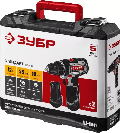 Дрель-шуруповерт 2 АКБ ДШЛ-121 КН серия СТАНДАРТ купить в Ханты-Мансийске