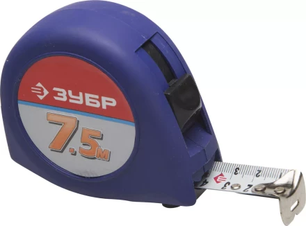 Рулетка ЗУБР "СТАНДАРТ", корпус с резиновым напылением, 7,5м/25мм 34016-8 купить в Ханты-Мансийске