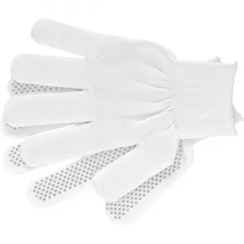 Перчатки нейлон ПВХ точка 13 класс белые L 67825 купить в Ханты-Мансийске
