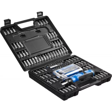 Набор ЗУБР &quot;ЭКСПЕРТ&quot;: Отвертка реверсивная с магнитным битодержателем и отсеком для бит в рукоятке, Cr-V, 130 предметов 25237-H129 купить в Ханты-Мансийске