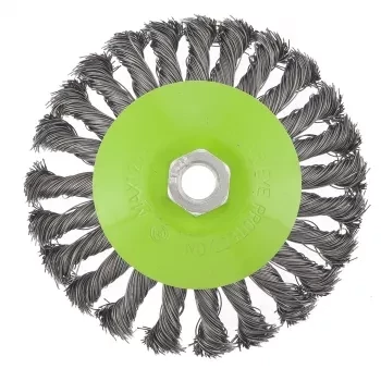 Щетка для УШМ 125 мм М14 "тарелка" крученая металлическая проволока СИБРТЕХ 746117 купить в Ханты-Мансийске