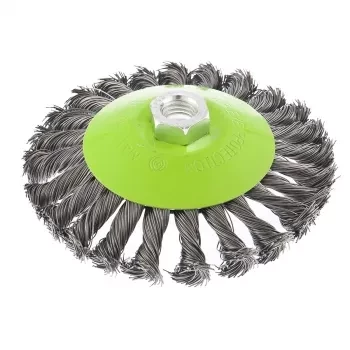 Щетка для УШМ 125 мм М14 "тарелка" крученая металлическая проволока СИБРТЕХ 746117 купить в Ханты-Мансийске