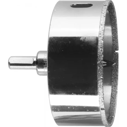 Коронка ЗУБР алмазная в сборе по кафелю, керамике с центрирующим сверлом и имбусовым ключом, зерно 60, 83мм 29850-83 купить в Ханты-Мансийске