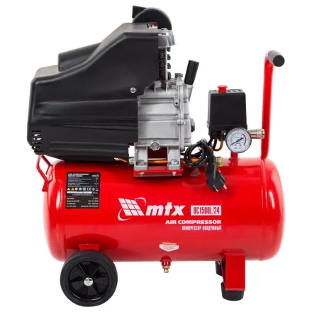 Компрессор воздушный MTX 58003, DC1500L/24, 1,5 кВт, 24 л, 210 л/мин купить в Ханты-Мансийске