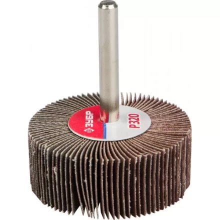 Круг шлифовальный ЗУБР &quot;МАСТЕР&quot; веерный лепестковый, на шпильке, тип КЛО, зерно-электрокорунд нормальный, P320, 20х50мм 36601-320 купить в Ханты-Мансийске