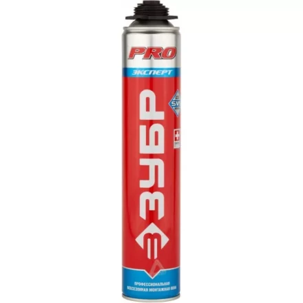 Пена ЗУБР &quot;ЭКСПЕРТ&quot; ПРО, профессиональная, монтажная, пистолетная, всесезонная, 750мл 41145_z01 купить в Ханты-Мансийске