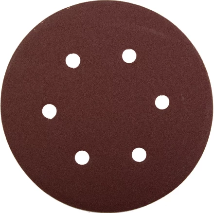 Круг шлифовальный ЗУБР &quot;МАСТЕР&quot; универсальный, из абразивной бумаги на велкро основе, 6 отверстий, Р100, 150мм, 5шт 35566-150-100 купить в Ханты-Мансийске