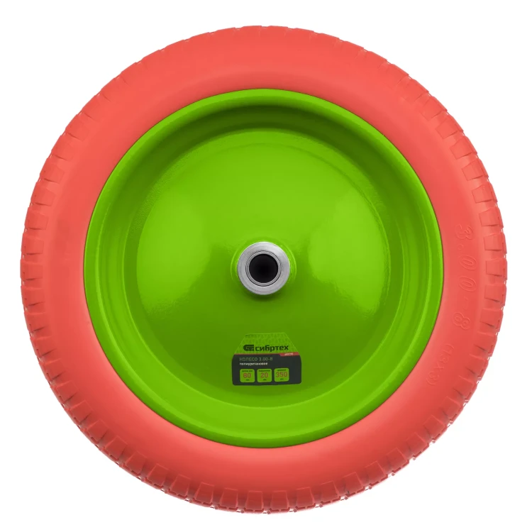 Колесо полиуретановое Сибртех 3.00-8, длина оси 80 мм, подшипник 20 мм, 689795 купить в Ханты-Мансийске