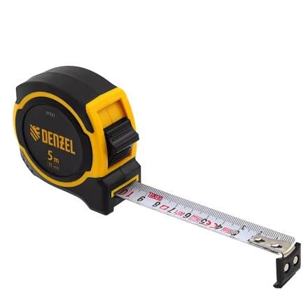 РулеткаDenzel 5м х 19мм, двухкомп. корпус, магнитный обрезиненный зацеп, 31531 купить в Ханты-Мансийске