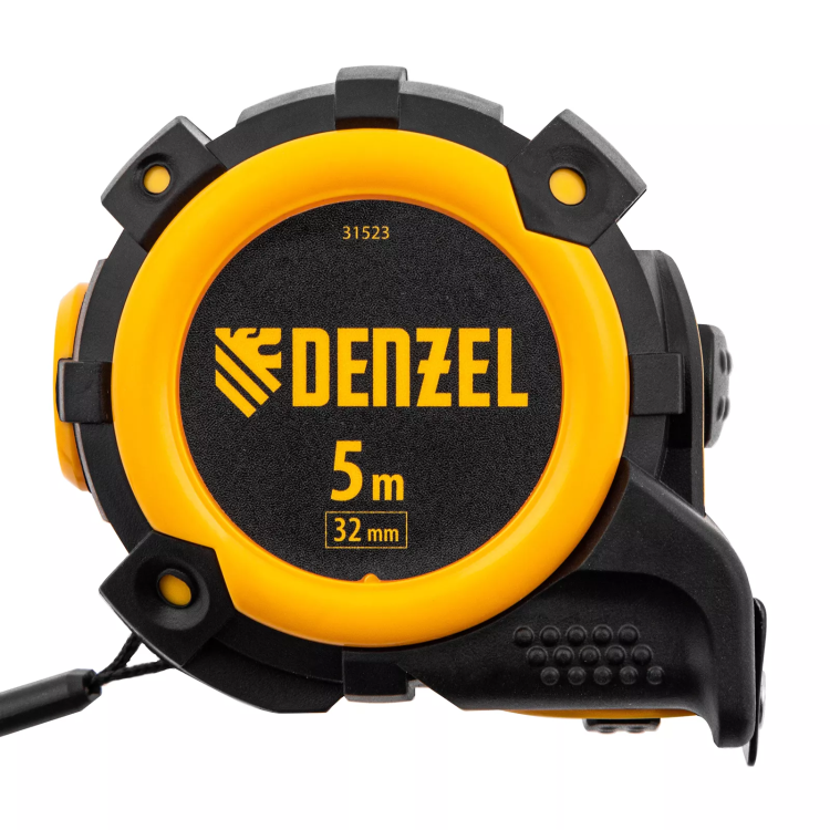 Рулетка Denzel 5м х 32мм, автоматич. фиксац., нейлон. покрытие, магнит. зацеп, двухстор. разметка 31523 купить в Ханты-Мансийске