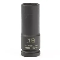 Головка ударная удлиненная шестигранная 19мм 1/2" CrMo Stels 13946