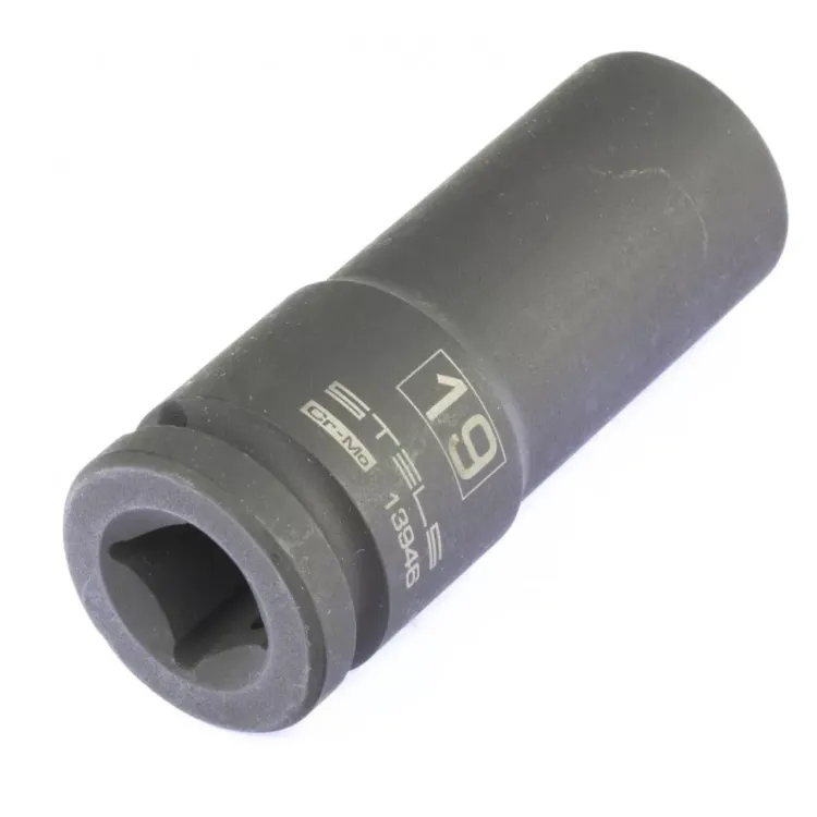 Головка ударная удлиненная шестигранная 19мм 1/2" CrMo  Stels 13946 купить в Ханты-Мансийске
