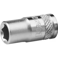 Торцовая головка KRAFTOOL "INDUSTRIE QUALITAT", Cr-V, FLANK, хромосатинированная, 1/4", 6 мм 27815-06_z01