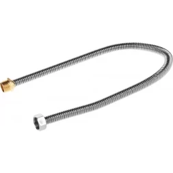 Подводка ЗУБР "ЭКСПЕРТ" сильфонная из нержавеющей стали, для воды, г/ш (гайка-штуцер), 1/2", 0,6м 51011-G/S-060