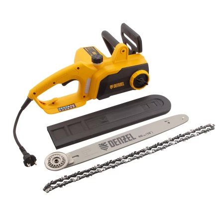 Пила цепная электрическая Denzel EDS-2000P 95616, 2 кВт,поперечная, шина 40 см, шаг 3/8, паз 1.3 мм, 57 звеньев купить в Ханты-Мансийске