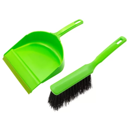 Набор: совок с кромкой 330 x 225 мм и щетка-сметка 285 мм, зеленый, Home Palisad 933115 купить в Ханты-Мансийске
