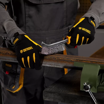 Щетка металлическая с пластмассовой ручкой, нержавеющая проволока Denzel 748287 купить в Ханты-Мансийске