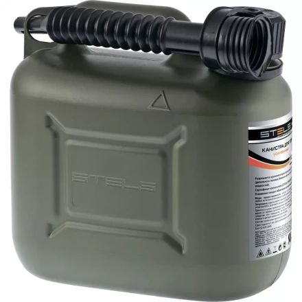 Канистра для ГСМ вертикальная 10 л пластиковая усиленная STELS артикул 53126 купить в Ханты-Мансийске