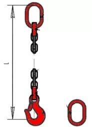 Строп цепной одноветвевой 1СЦ 12.5 т  L=3 м  8 кл купить в Ханты-Мансийске