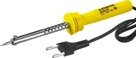 Паяльник STAYER &quot;STANDARD&quot; с пластмассовой рукояткой и долговечным жалом, 25 Вт, конус 55330-25 купить в Ханты-Мансийске