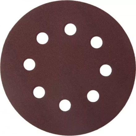 Круг шлифовальный ЗУБР &quot;МАСТЕР&quot; универсальный, из абразивной бумаги на велкро основе, 8 отверстий, Р320, 115мм, 5шт 35560-115-320 купить в Ханты-Мансийске