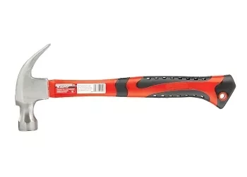 Молоток-гвоздодер мини боек с магнитом фибергласовая двухкомпонентная рукоятка 250г Matrix 10443 купить в Ханты-Мансийске