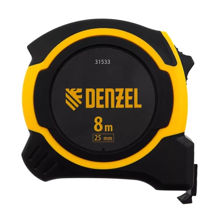 Рулетка Denzel 8м х 25мм, двухкомп. корпус, магнитный обрезиненный зацеп, 31533 купить в Ханты-Мансийске